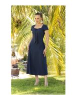 Imperio By Titanium | Vestido de Tricoline Godê Marinho
