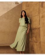 Madri Belle | Conjunto Dalila Cropped e Saia Verde