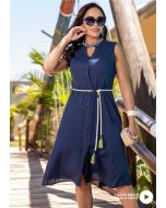 Montaria | Vestido Glaucia Azul