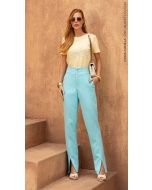 Cora Canela | Calça Alfaiataria Pasada Azul