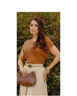 Imperio By Titanium | T-shirt de Malha Canelada Marrom