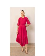 Imperio By Titanium | Vestido de Chiffon Framboesa