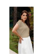 Imperio By Titanium | T-shirt de Malha Canelada Caramelo