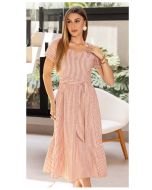Imperio By Titanium | Vestido Tecido Plano Listrado Godê
