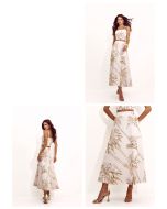 Lily Belle | Saia Confeccionado em Linho Estampa Exclusiva