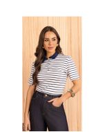 Imperio By Titanium | Blusa de Malha Canelada Listrada