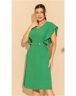 Imperio By Titanium | Vestido Semi Evasê de Alfaiataria com Cinto