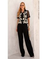 Cora Canela | Calça Linho c/ Elastano Preto