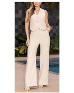 Imperio By Titanium | Conjunto de Alfaiataria de Calça Bege 