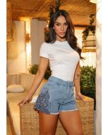 Lily Belle | T-Shirt em Malha Cotton Branca