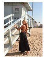 Lily Belle | Conjunto em Malha Acetinado Texturizada Preto