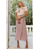 Cora Canela | Saia Viscose Dubai Blush