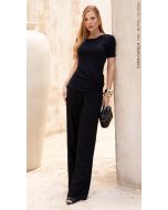 Cora Canela | T-shirt Viscolycra Preto Liso