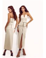 Lily Belle | Conjunto em Alfaiataria de Viscose Elatano Areia
