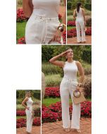 Dumene | Calça com Cinto Trançado Alfaiataria Armani Off