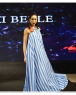 Madri Belle | Vestido Alicia Est. Off White com Azul