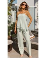 Cora Canela | Calça Linho s/ Elastano Verde