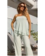 Cora Canela | Blusa Crepe Silk Touch Verde