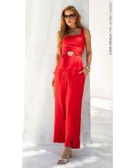 Cora Canela | Calça Viscose Dubai Vermelho