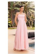 Imperio By Titanium | Vestido de Viscolinho com Aviamento de Guipir Rosa