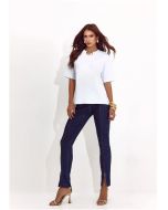 Lily Belle | T-Shirt em Malha Penteada Off White