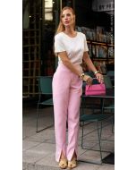 Cora Canela | T-shirt Viscolycra Off-Rosa