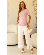 Cora Canela | T-shirt Viscolycra Rosa