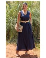 Dumene | Vestido Regatão Linho Marinho