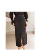 Imperio By Titanium | Saia Reta Jeans Black