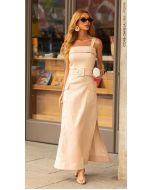 Cora Canela | Vestido Sarja Tencel Rose