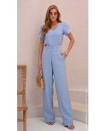 Cora Canela | Calça Viscose Dubai Azul Claro