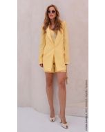 Cora Canela | Blazer Linho Premium Amarelo