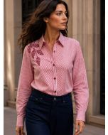 La Portt | Camisa com Listras Bordado Industrial