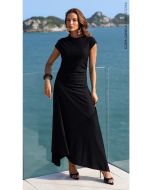 Cora Canela | Vestido Malha Piquet Preto
