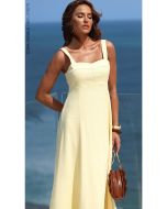 Cora Canela | Vestido Linho Amarelo