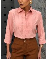 Julia Rodrigues | Camisa Manga 3/4 com detalhe
