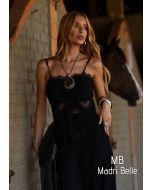 Madri Belle | Blusa Alça Fina Agata em Renda Preto