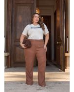 Madri Belle | Calça em linho Laís Marrom