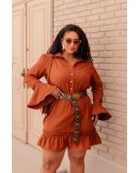 Bella Curves | Vestido Adele Marrom