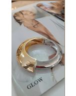 Glow | Bracelete Metade prata, Metade dourado com encaixe reto