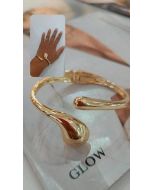 Glow | Bracelete Dourado Levemente Curvadinha