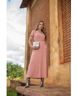 Le Rizz | Conjunto t-shirt s saia em malha tricô Rose