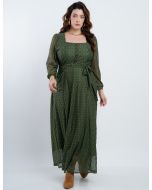 Dona Charme | Vestido longo malha Verde