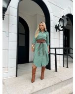 Julia Rodrigues | Vestido Chemise Lonho Verde Aloe
