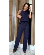 Maria Dubox | Conjunto de calça Zilda marinho