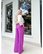Julia Rodrigues | Calça Pantalona Zara Violeta