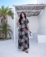 Dona Charme | Vestido longo linho Misto
