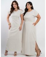 Dona Charme | Vestido Longo Linho Branco