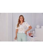 Savannah | Blusa Cherry Off com bordado de Cereja