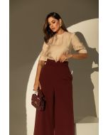 Flor da Moda | Blusa Box Recortes Viscose Acetinado
